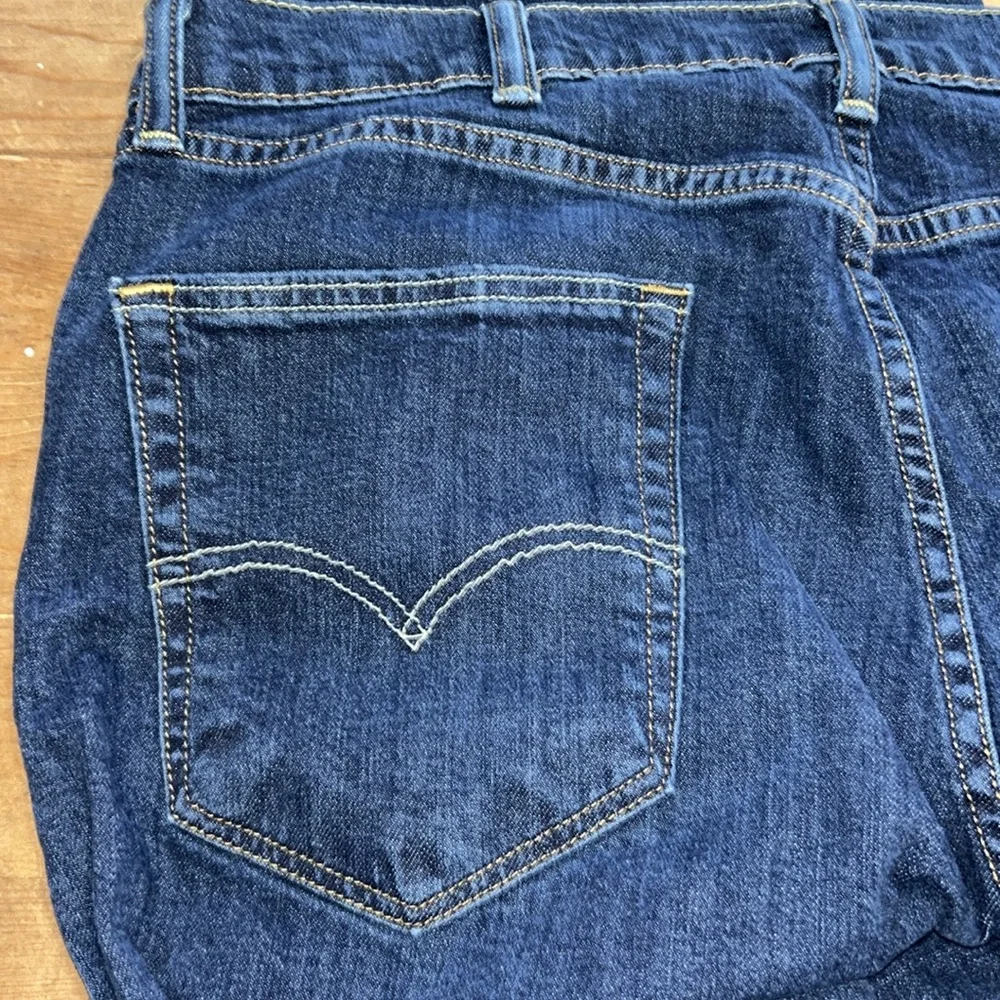 Mens Levi's 505 Dark Blue Straight Jeans Size 38 - Picture 3 of 11